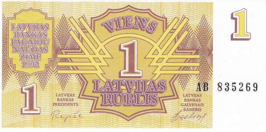 Lettland p35 1 Rublis 1992